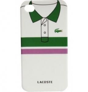CASE LACOSTE LISTRA VERDE E ROXA PARA IPHONE 4 E 4S