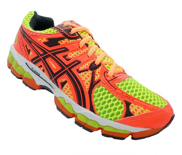 Tênis Asics Gel Nimbus 16 Laranja e Verde MOD:12643 [1ª Linha]