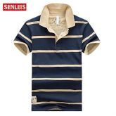 Polos (de Algodão , Azul/Verde ) - MEN - Casual - Manga Curta - Listrado #02747555