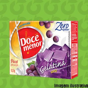 Gelatina Zero Açúcar Uva 12g Doce Menor