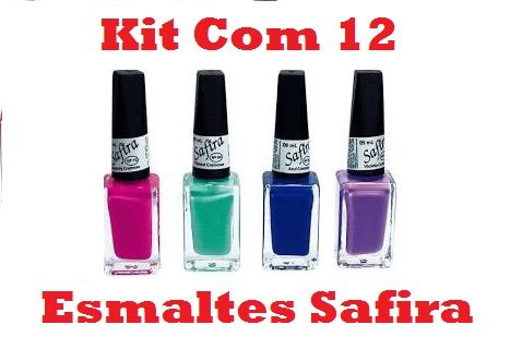 Kit C/12 Esmaltes Safira