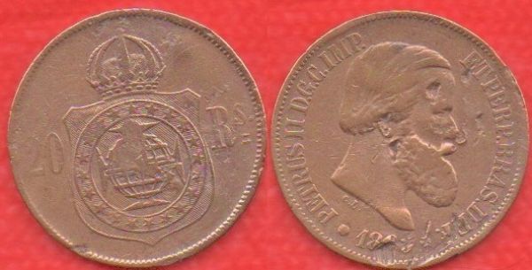 B788-26 - 20 Réis- 1869 - Império