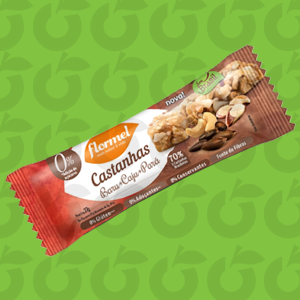 Barra Castanhas de Baru, Pará e Caju Zero Açúcar, glúten e lactose 15 Unidades FlorMel