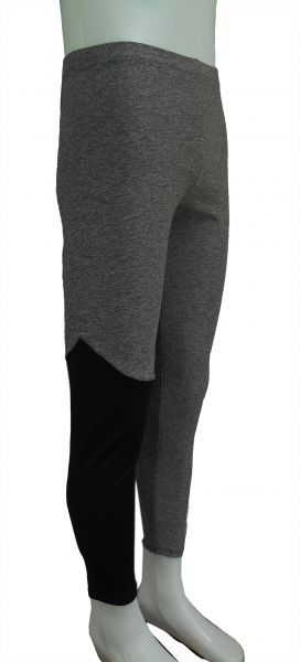 legging masculina (P-M-G) cinza com detalhe preto