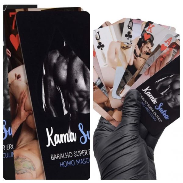 BARALHO KAMA SUTRA ERÓTICO GAY 55 CARTAS COPAG