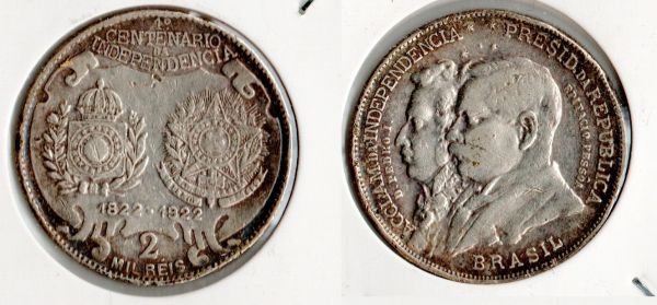 MAG P709-8 - 2000 réis 1922 - 100  Anos da Independência