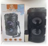 CAIXA DE SOM BLUETOOTH PORTÁTIL COM LED + MICROFONE SEM FIO KTS
