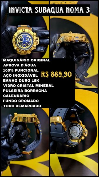 INVICTA NOMA 3 SUBAQUA INFORMAÇÕES NA IMAGEM