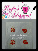 Adesivos artesanais para unhas tema flores