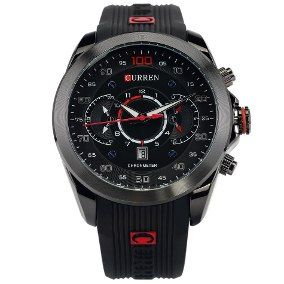 Curren 8166 Men Relógio de pulso Relógio Resistente à Água - PRETO