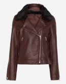 JAQUETA BIKER GOLA FUR AMARO