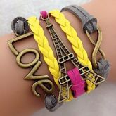 Pulseira Artesanal, em Couro, Frete Gátis.