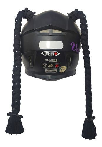 Trança Preta para capacete