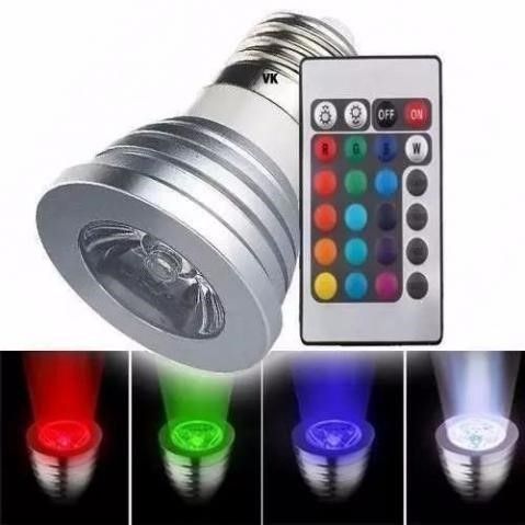((( CLIQUE AQUI ))) LÂMPADA LED 16 CORES ,CONTROLE REMOTO