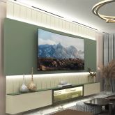 0552483 Home Soberano Reflecta 260 com LED Off White.Verde Floresta Gelius