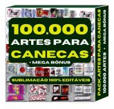Pack com Mais de 100 Mil Artes Para Canecas + Bônus Exclusivos e Mockups