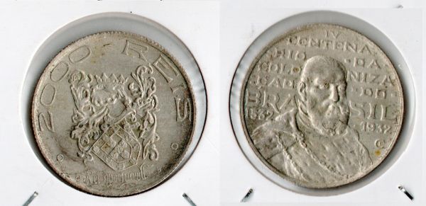 MAG P719-2 2.000 Réis - 1932  D. João III