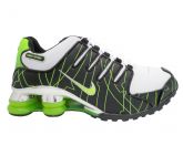 Tênis Nike Shox NZ Branco Preto e Verde cromado MOD:10280