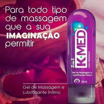 LUBRIFICANTE ÍNTIMO KMED 2X1 ROXO