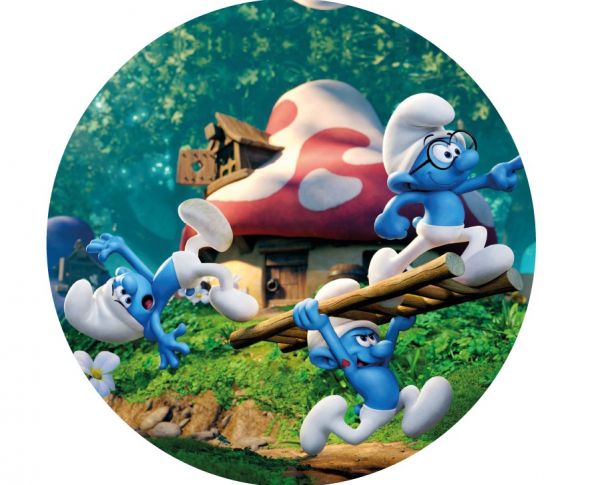 Papel Arroz Smurfs Redondo 005 1un