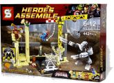 BLOCOS DE MONTAR SY511 SIMILAR AO 76037 - LEGO Super Heroes - Rhino e o Super Vilão Sandman Juntam