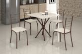 Ardososia Quadrado Off White com 4 Cds Marrom Creme Teixeira