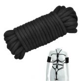 CORDA SHIBARI 50 TONS DE CINZA NA COR PRETA 5M DOMINATRIXXX