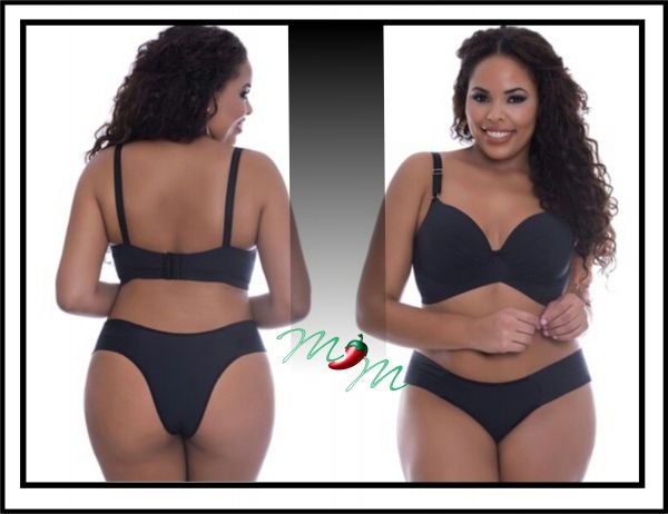 Conjunto Lingerie Plus Size 1/2 Taça e Tanga fio Ref.: M1030