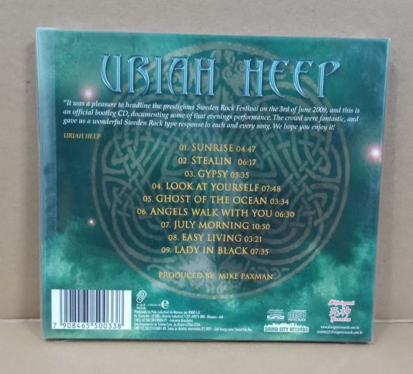 URIAH HEEP Official Bootleg=Live At Sweden Rock Festival 2009 (2010 Live Album) (cd nac/digipack)