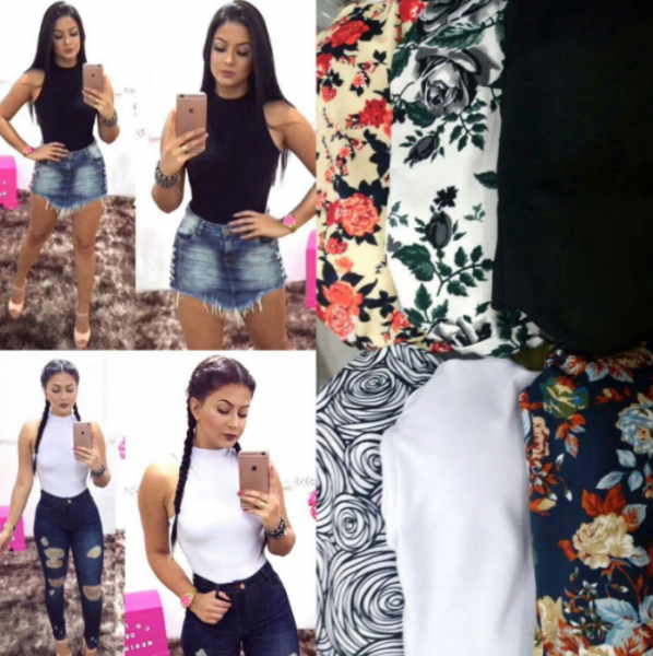 Body Gola Alta com Bojo