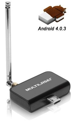 Receptor TV digital Multilaser TV002 p/ celular Android