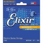 ENCORDOAMENTO ELIXIR MEDIUM NANOWEB P/ GUITARRA 0.11-0.49 - EC0156