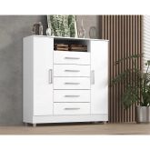 Comoda Isabele 5G2P1N Branco Quarta Divisao