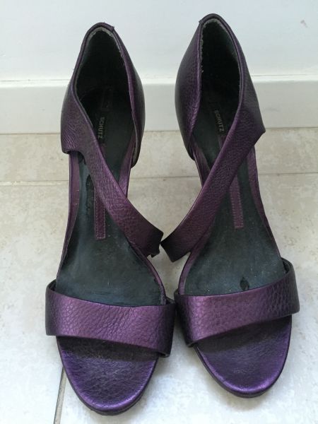 Salto Roxo Cintilante Schutz