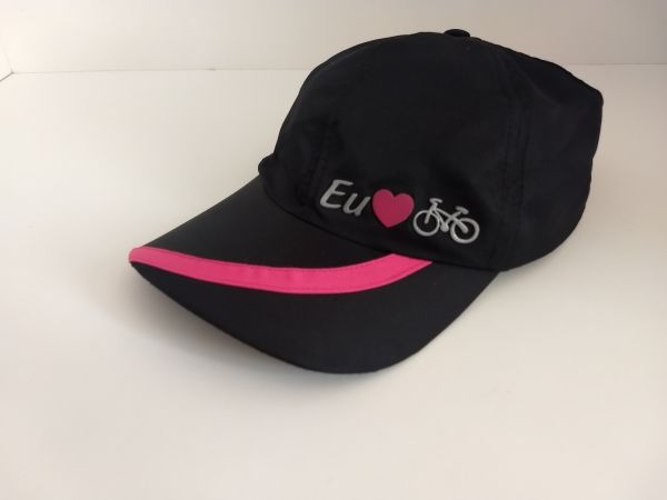 Boné de tactel Eu Amo Bike