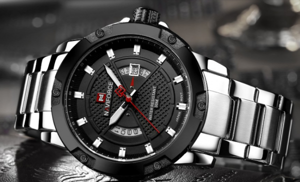 NAVIFORCE Mens Relógios Top Marca de Luxo Homens de Aço Cheio Horas Relógio Analógico