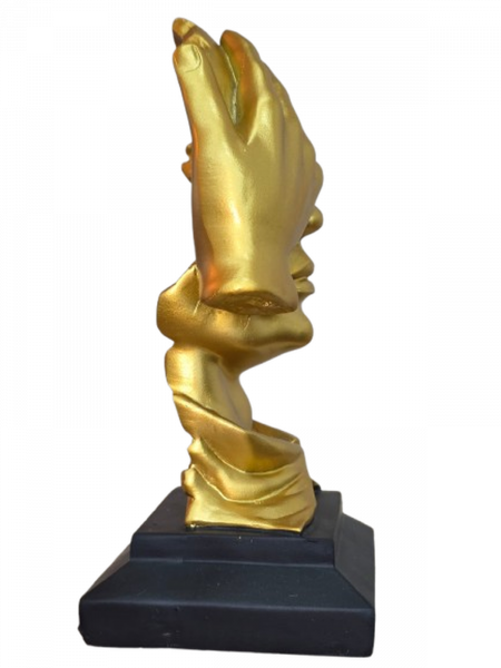 Decoração Faces Estatueta Figura Abstrata de Homem Resina 20 cm