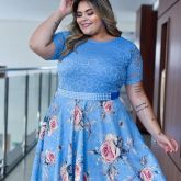 Vestido Plus Luxo Evangekico XG