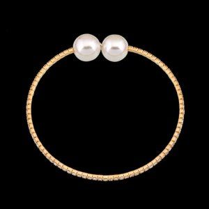 Pulseira Folheada A Ouro ,Com Perola REF. 500