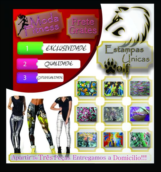 Wolf Calças Legging