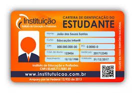 cracha do estudante personalizado pra escolas ou faculdades