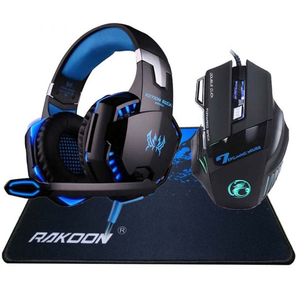 5500 DPI X7 Pro Gaming Mouse + EACH G2000 Hifi Pro Gaming Jogo De Fone de ouvido Fone de Ouvido + Do
