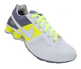 Tênis Nike Shox Deliver Branco Verde Limão e Azul Marinho