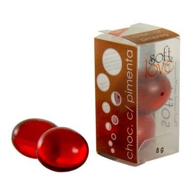 Bolinha Beijável Choc. c/ Pimenta HOT - 2 unid. Soft Love