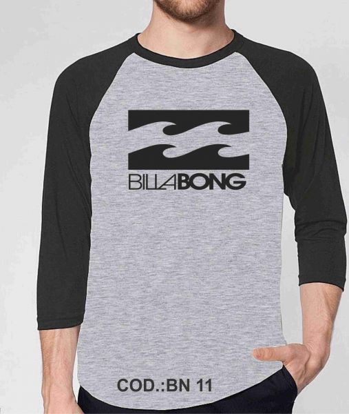 CAMISETA BILLABONG  CINZA COM PRETO