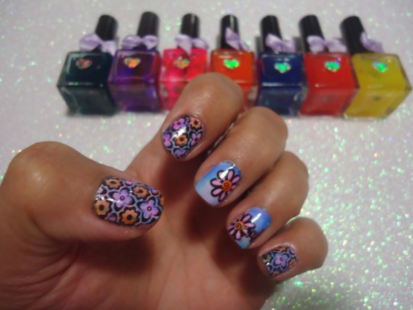 Extra Brilho 7 cores para colorir Carimbada