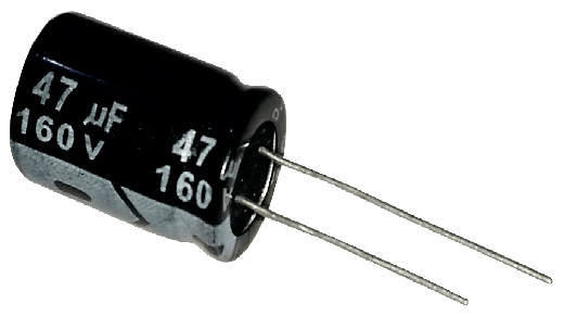 Capacitor eletrolitico 47uF x 160V