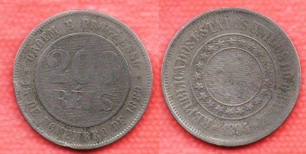 V047-4 - 200 Réis 1894 - Tiragem 1.561,500