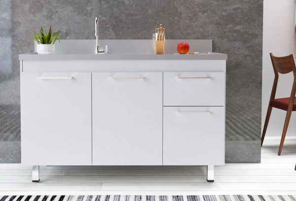 Gabinete Kaus 114 para Pia 3P1G Branco.Branco Cerocha