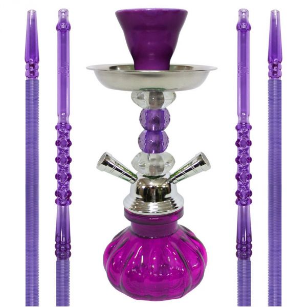Narguile-Ruby-Pequeno-Mangueiras lavavel-Roxo